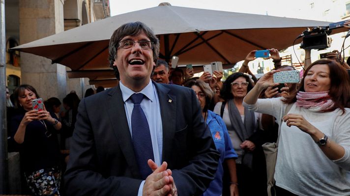 Telediario 1 - Puigdemont se reúne con Artur Mas en Bruselas
