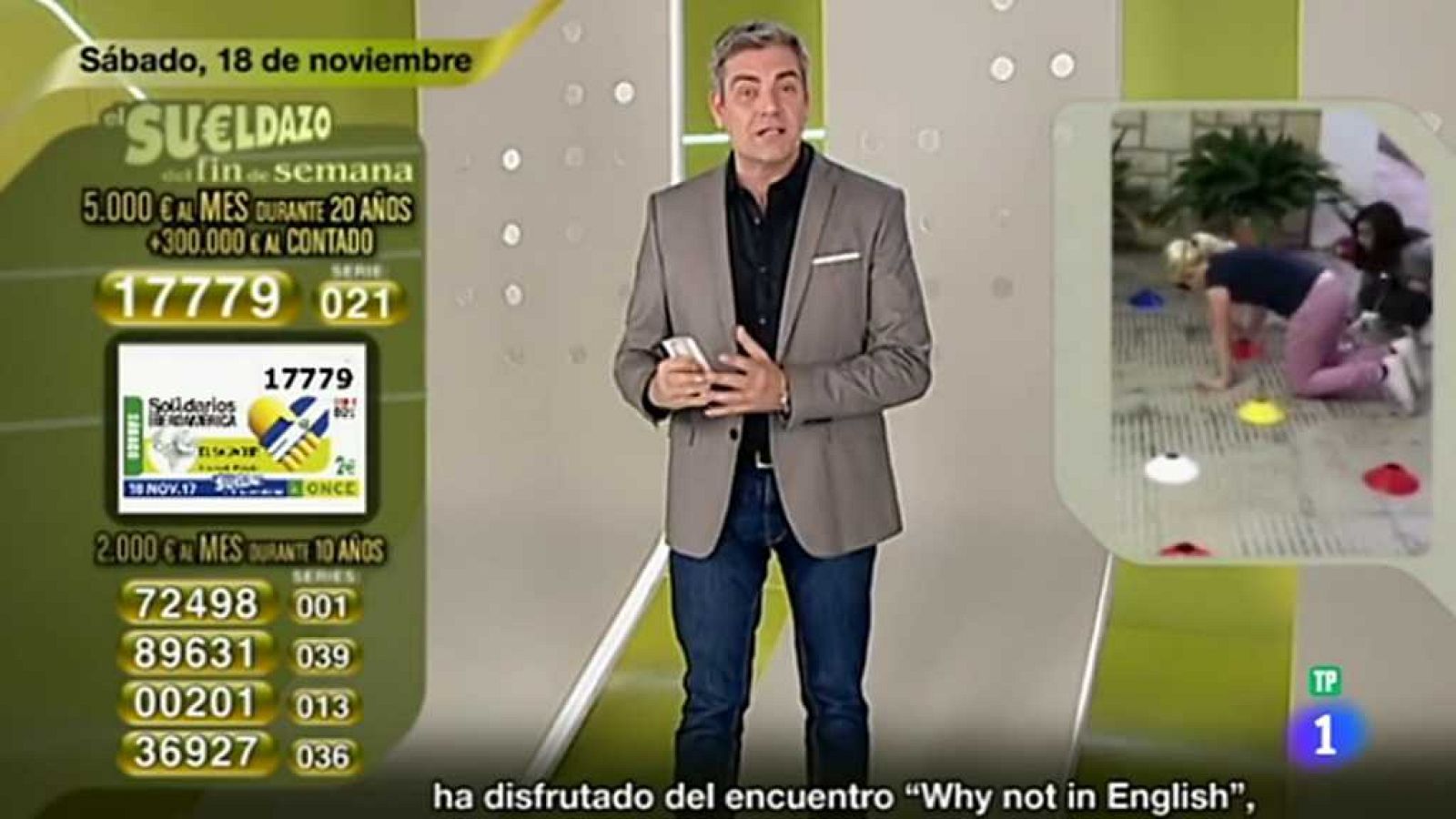 Sorteo ONCE - 18/11/17 - ver ahora