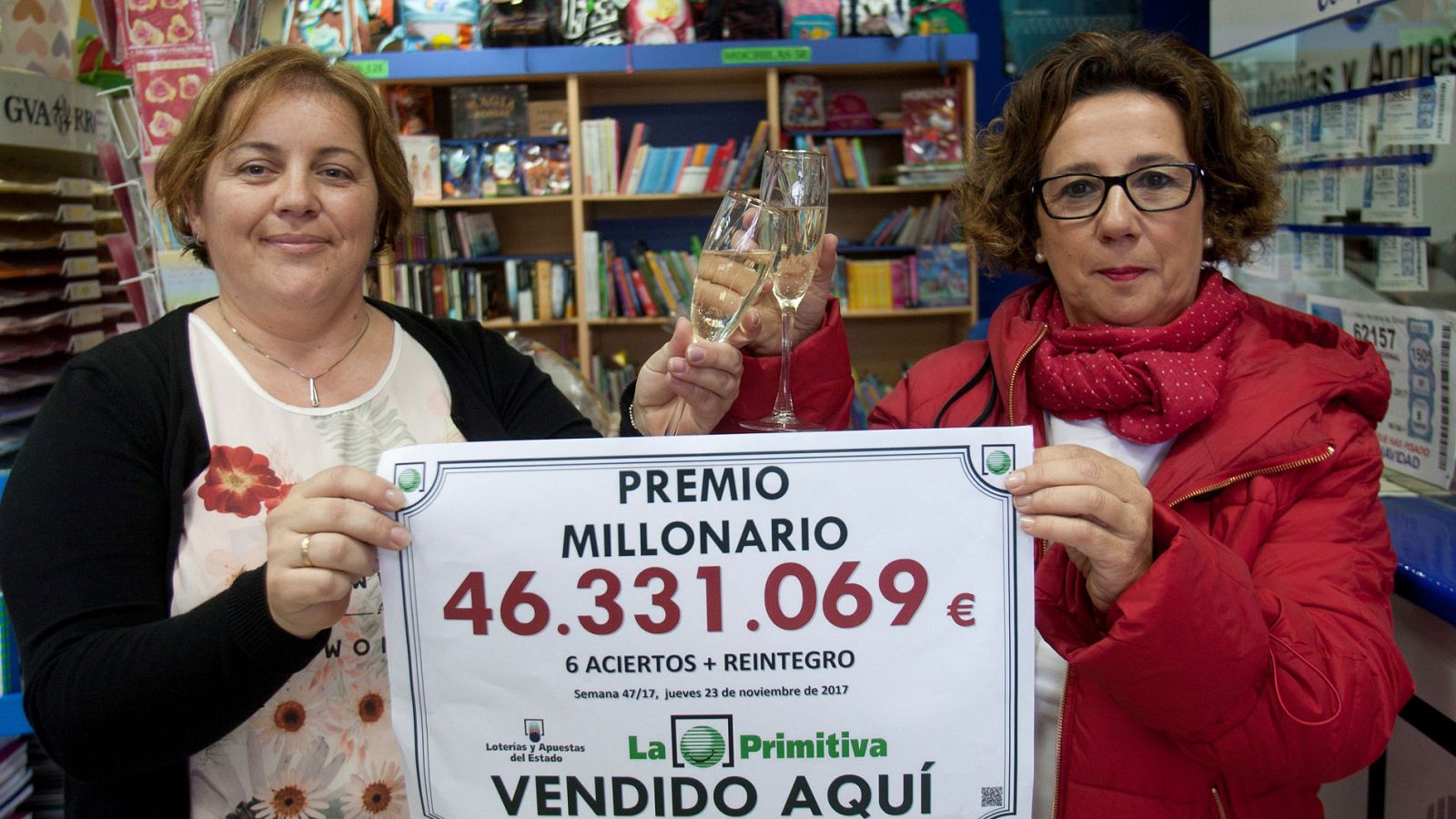 Seis mujeres ganan 46 millones en la primitiva en Salvaterra de Miño, en Pontevedra