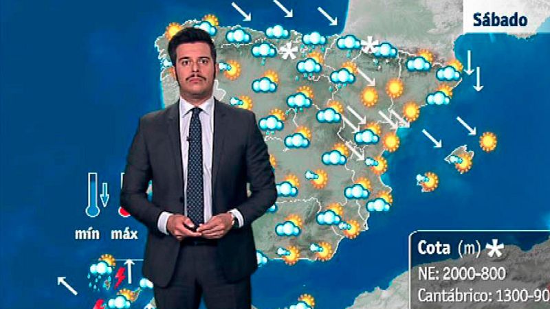 Siete provincias del noreste y de Canarias, en alerta por lluvia y viento