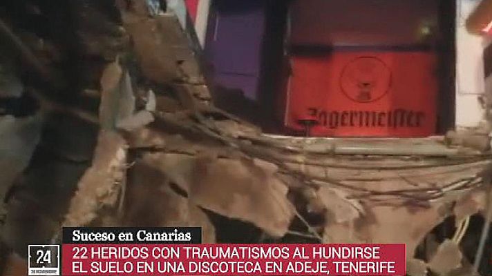 Informativo 24h - Veintidós heridos al hundirse el suelo de una discoteca en la localidad tinerfeña de Adeje