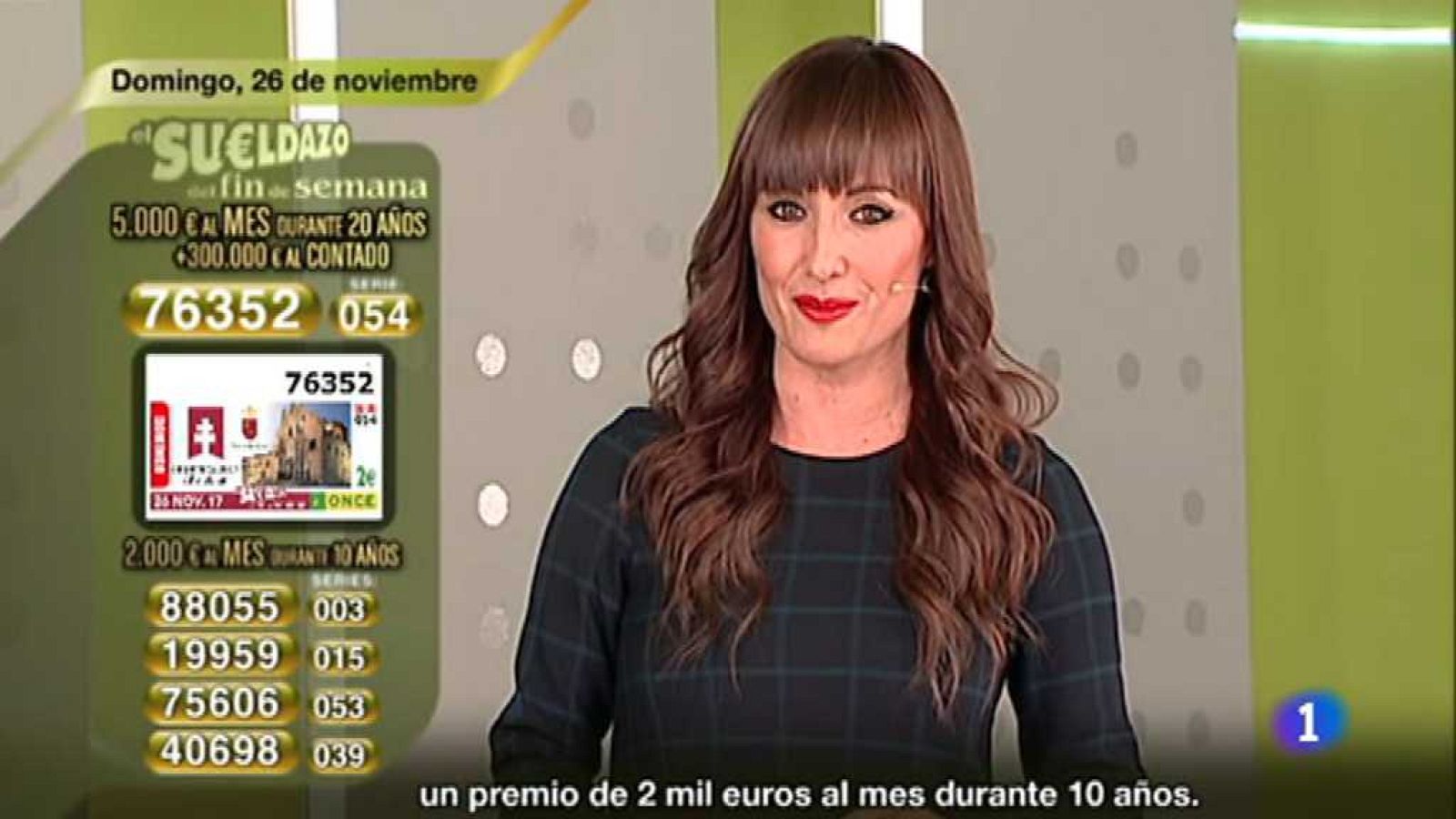 Sorteo ONCE - 26/11/17 - ver ahora