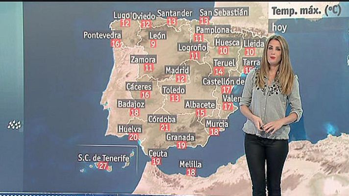 El tiempo - Lluvias en Cantabria, Navarra, Pirineo, Andalucía