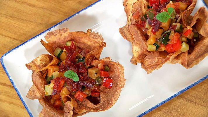 RTVE Cocina - Creps de lentejas con pisto