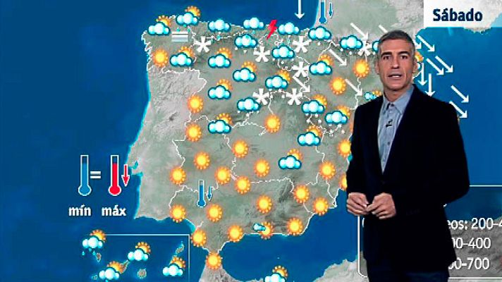 El tiempo - Se registrarán nevadas por debajo de los 400 metros en el norte peninsular y Baleares