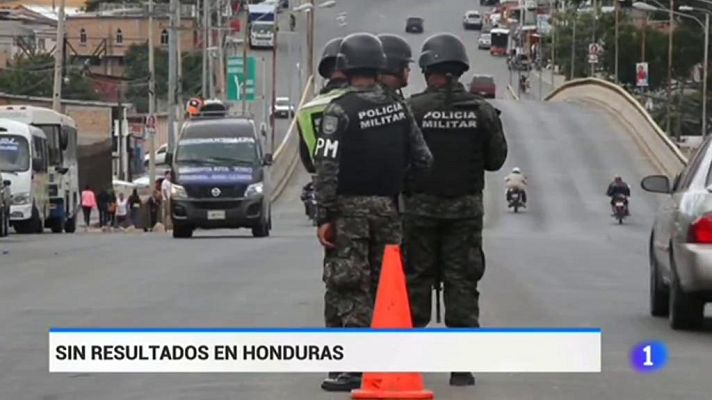 Telediario 1 - En Honduras se mantiene el toque de queda