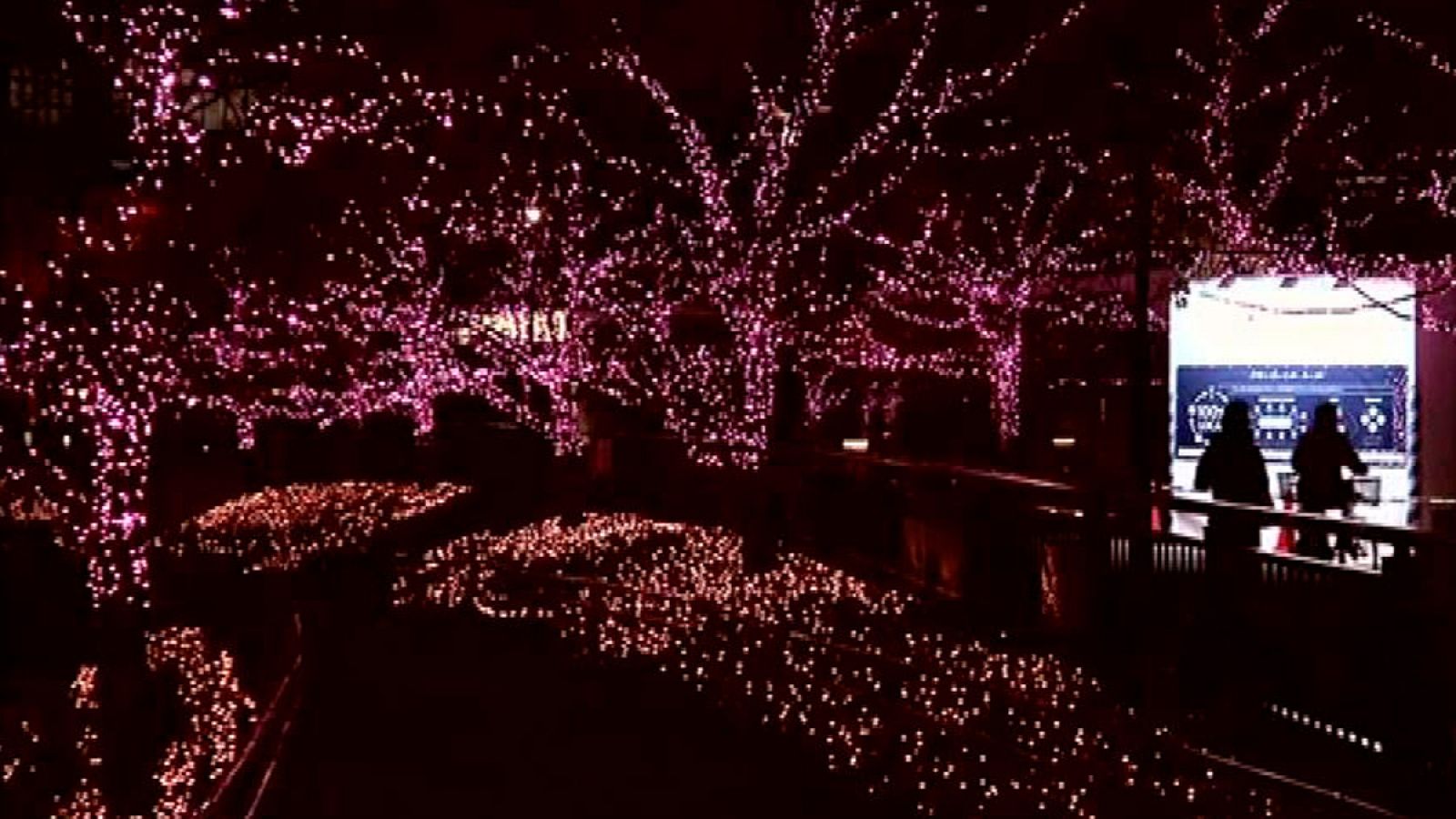 Aceite de cocina reciclado para iluminar la decoración de un barrio un Tokio