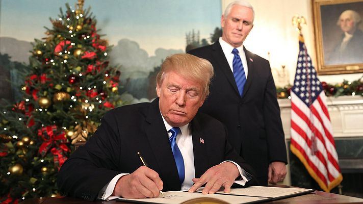  - Trump afirma que sigue apostando por una solución de dos Estados