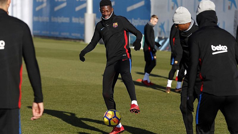 Dembélé ya entrena con el Barça | Ver