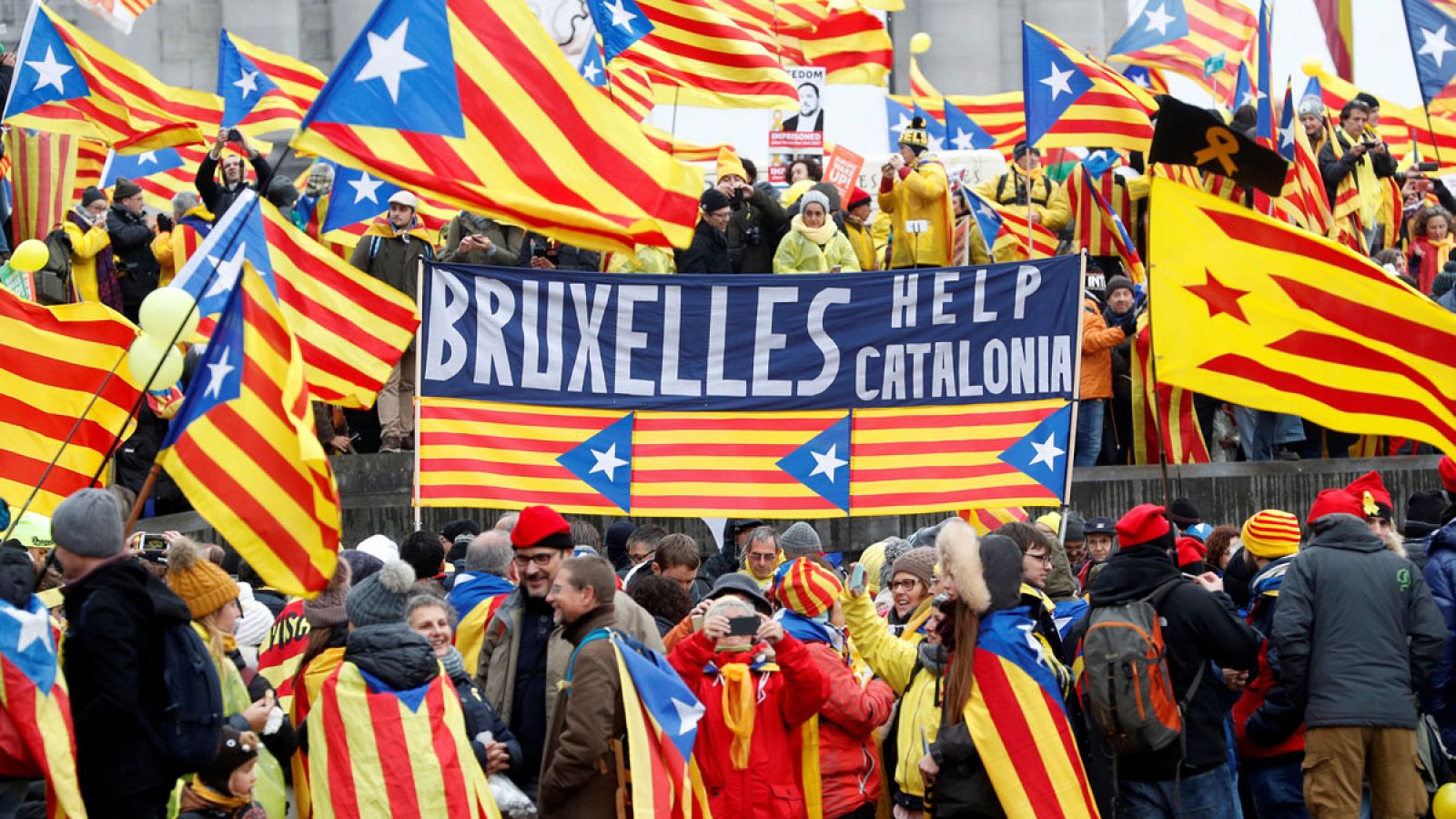 Miles de personas marchan en Bruselas a favor de la independencia