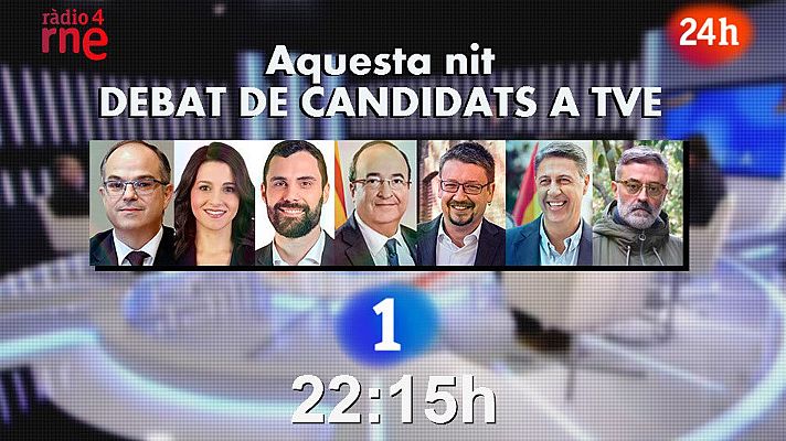 Telediario 1 - Los candidatos a la Generalitat de Catalunya en las elecciones del 21-D debaten en RTVE