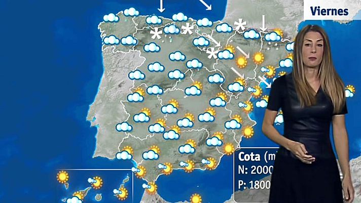 El tiempo - Lluvias en el extremo norte, persistentes en el Cantábrico y norte de Navarra