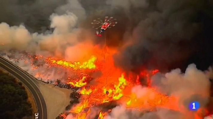 Telediario 1 - Se mantiene el estado de emergencia en el sur de California