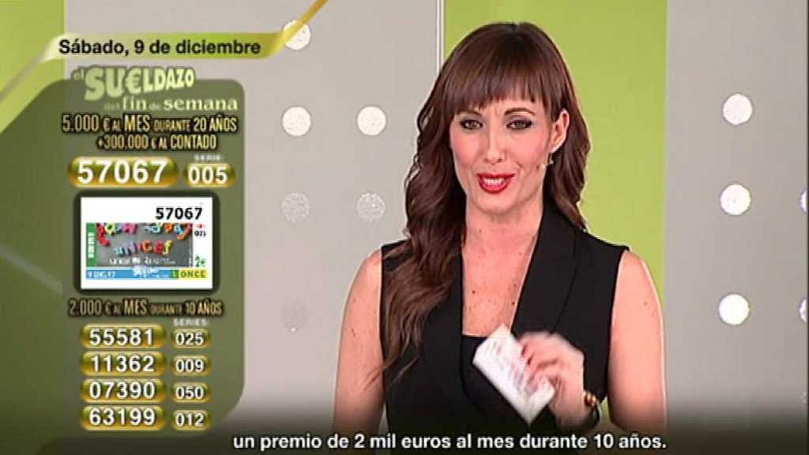 Sorteo ONCE - 09/12/17 - ver ahora