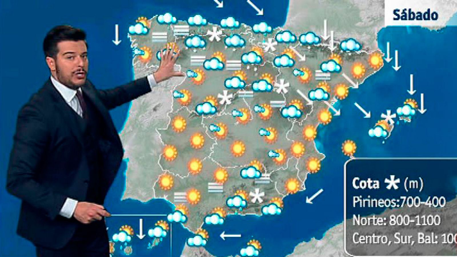Precipitaciones en el norte peninsular y Canarias y descenso generalizado de temperaturas