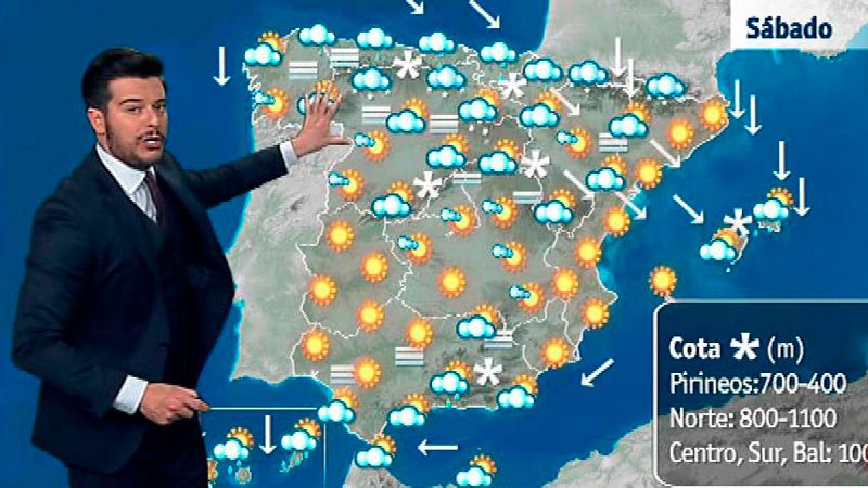 Precipitaciones en el norte peninsular y Canarias y descenso generalizado de temperaturas