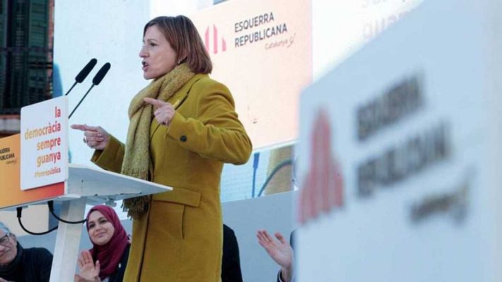 Telediario 1 - Forcadell niega la separación de poderes del Estado en un acto de ERC