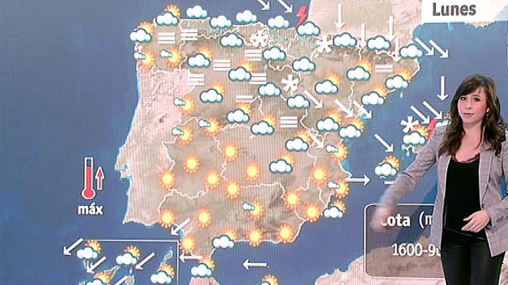 El tiempo - Nieve y lluvia en el norte y Baleares, y heladas en el centro del país