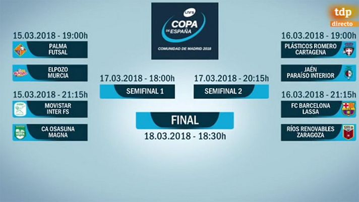  - Configurado el cuadro final de la Copa de España de Fútbol Sala