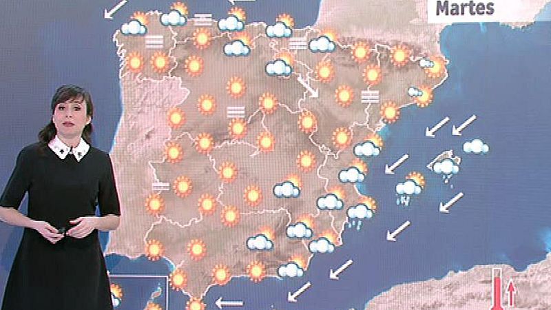 El Tiempo - Lluvia débil y fuerte viento en el Mediterráneo