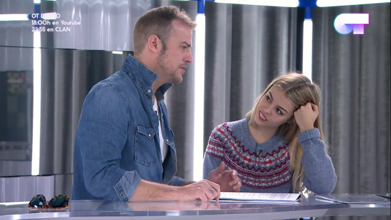 Operaci�n Triunfo - �lex y Nerea ensayan "Vivo por ella" en la gala de Navidad