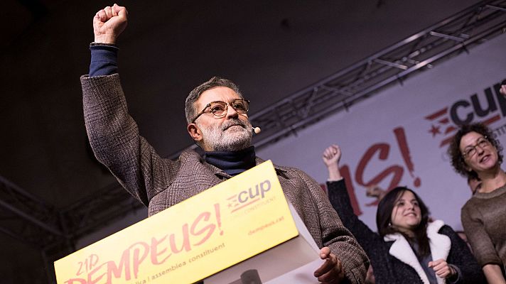 Especiales informativos - Carles Riera (CUP) celebra una "mayoría republicana y de izquierdas" en el independentismo tras el 21D