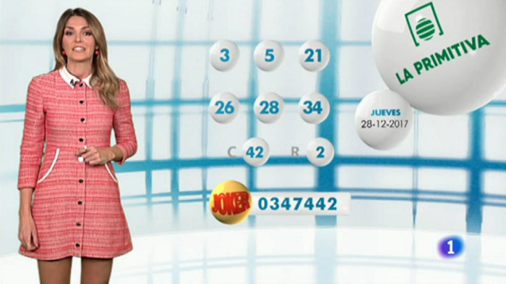 Loterías - Lotería Nacional + La Primitiva + Bonoloto - 28/12/17