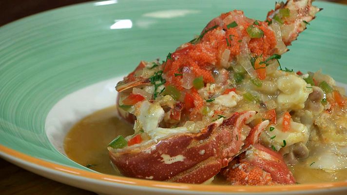 Torres en la cocina - Caldereta de langosta con pies de cerdo