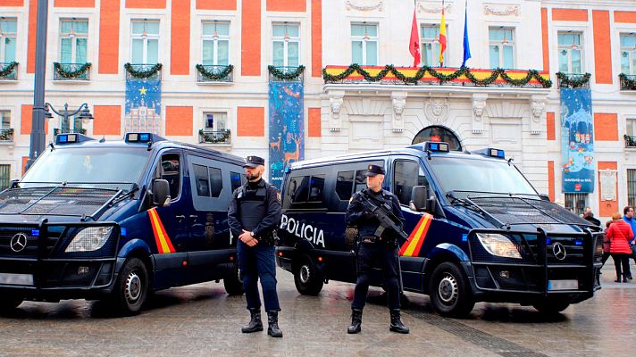 Telediario 1 - Madrid se blinda por tierra y aire de cara a la Nochevieja