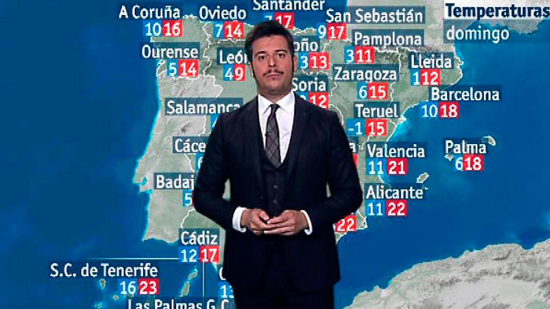 Temporal marítimo y de viento en el noroeste peninsular y lluvias generalizadas