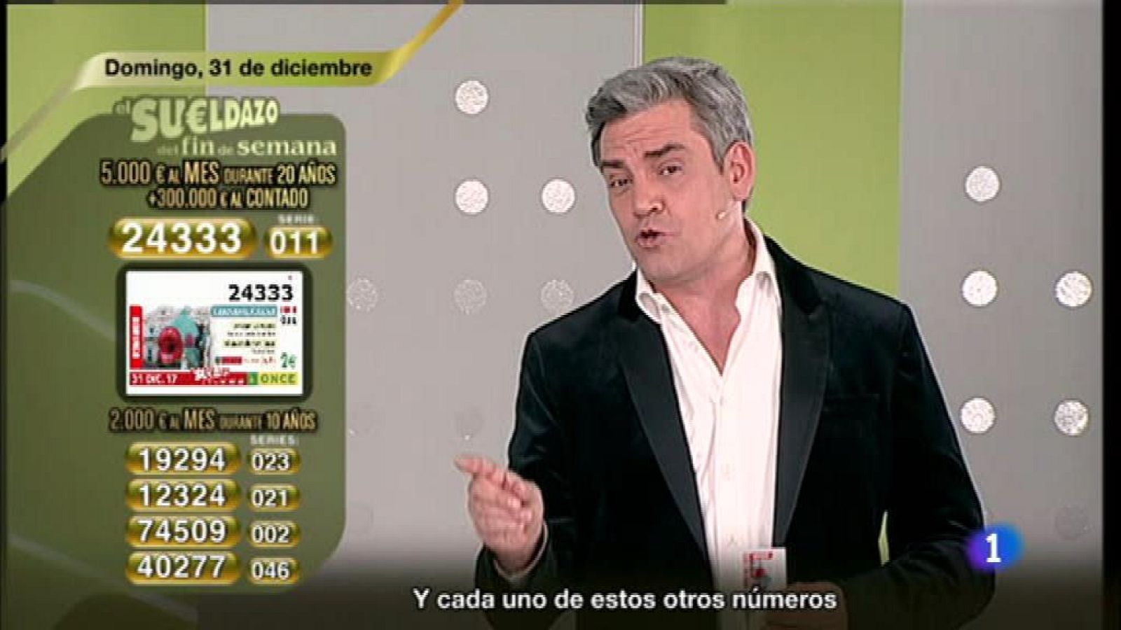 Sorteo ONCE - 31/12/17 - ver ahora