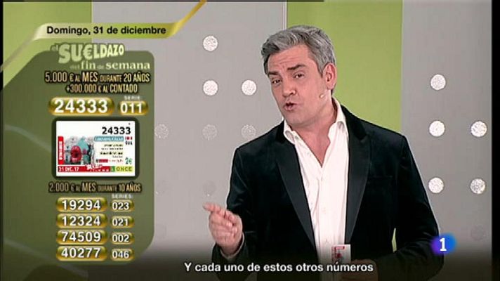 Sorteos ONCE - Sorteo ONCE - 31/12/17