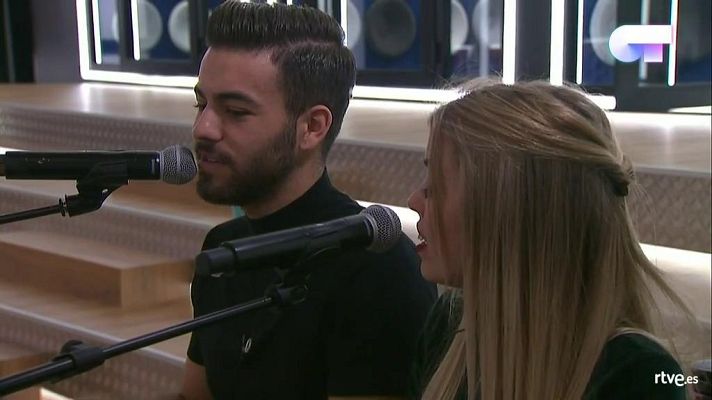 OT 2017 - Agoney y Nerea imitan 'City of stars' en la fiesta de noche