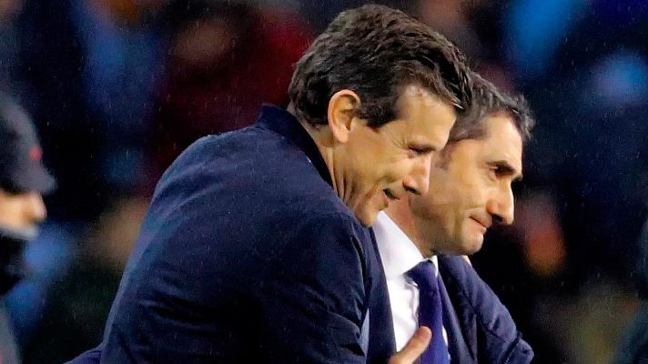 Telediario 1 - Unzué y Valverde, satisfechos con el empate