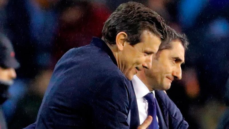 Unzué y Valverde, satisfechos con el empate