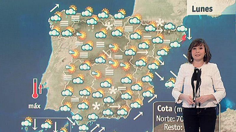 Lluvias en Andalucía y temperaturas bajas
