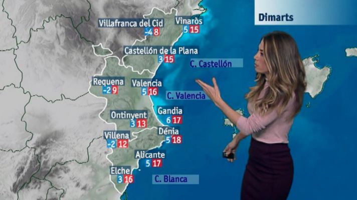 L'informatiu - Comunitat Valenciana - El tiempo en la Comunidad Valenciana - 08/01/18