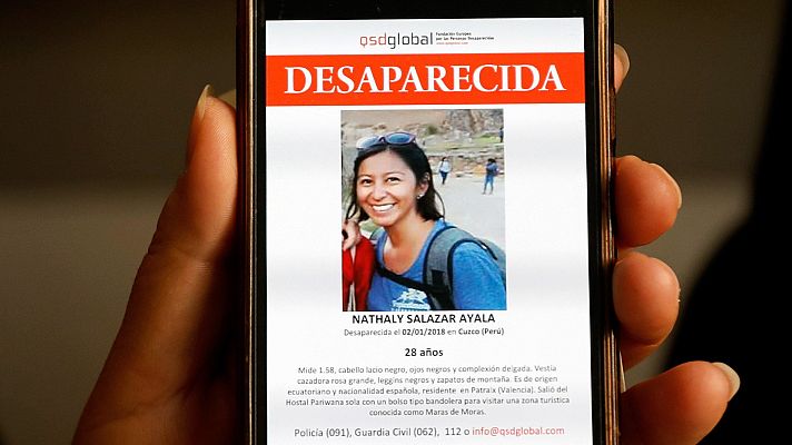 Telediario 1 - Denuncian la desaparición en Perú de una joven valenciana cuando hacía turismo