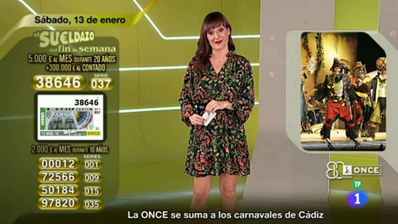 Sorteo ONCE - 13/01/18 - ver ahora