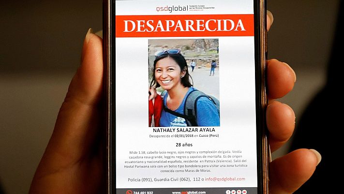 Telediario 1 - Dos detenidos en Perú por la desaparición de una joven española