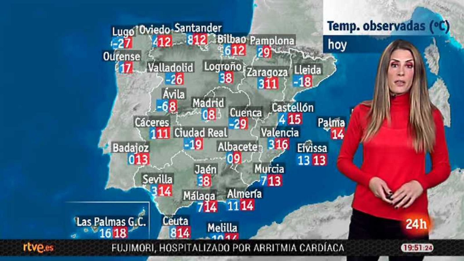 La tarde en 24 horas - El tiempo - 15/01/18 - ver ahora