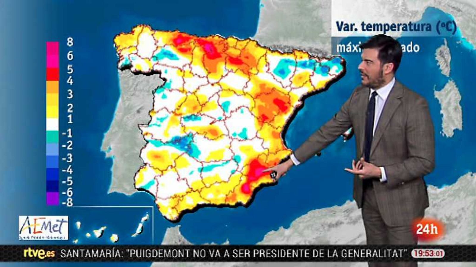 La tarde en 24 horas - El tiempo - 19/01/18 - ver ahora