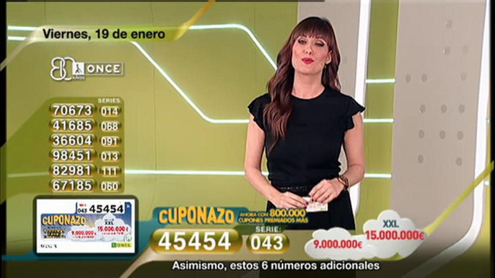 Sorteo ONCE - 19/01/18 - ver ahora