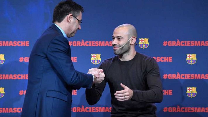 Telediario 1 - El Barça confirma la marcha de Mascherano al Hebei China Fortune