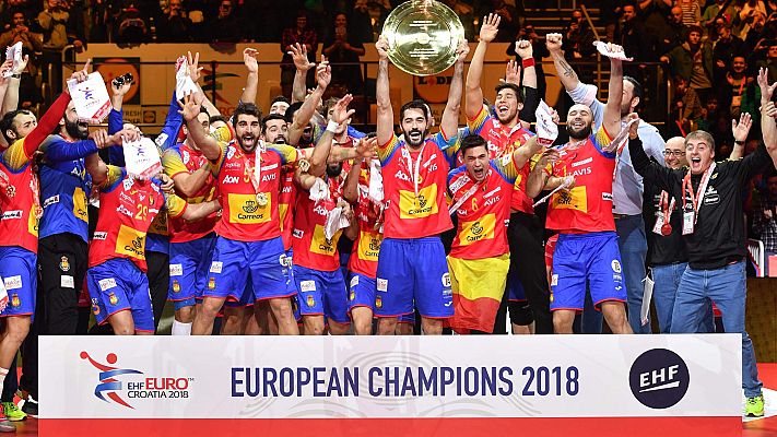 Europeo de Balonmano - Europeo de balonmano 2018. Los Hispanos alzan su trofeo de campeones de Europa