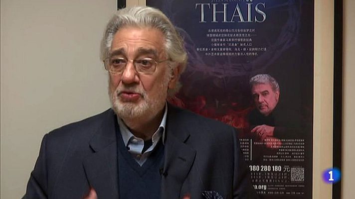 Telediario 1 - Plácido Domingo estrena la ópera 'Thais' en Pekín