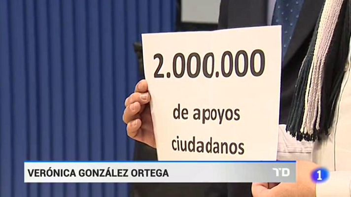 Telediario 1 - Dos millones de firmas para que la prisión permanente revisable se mantenga en el Código Penal