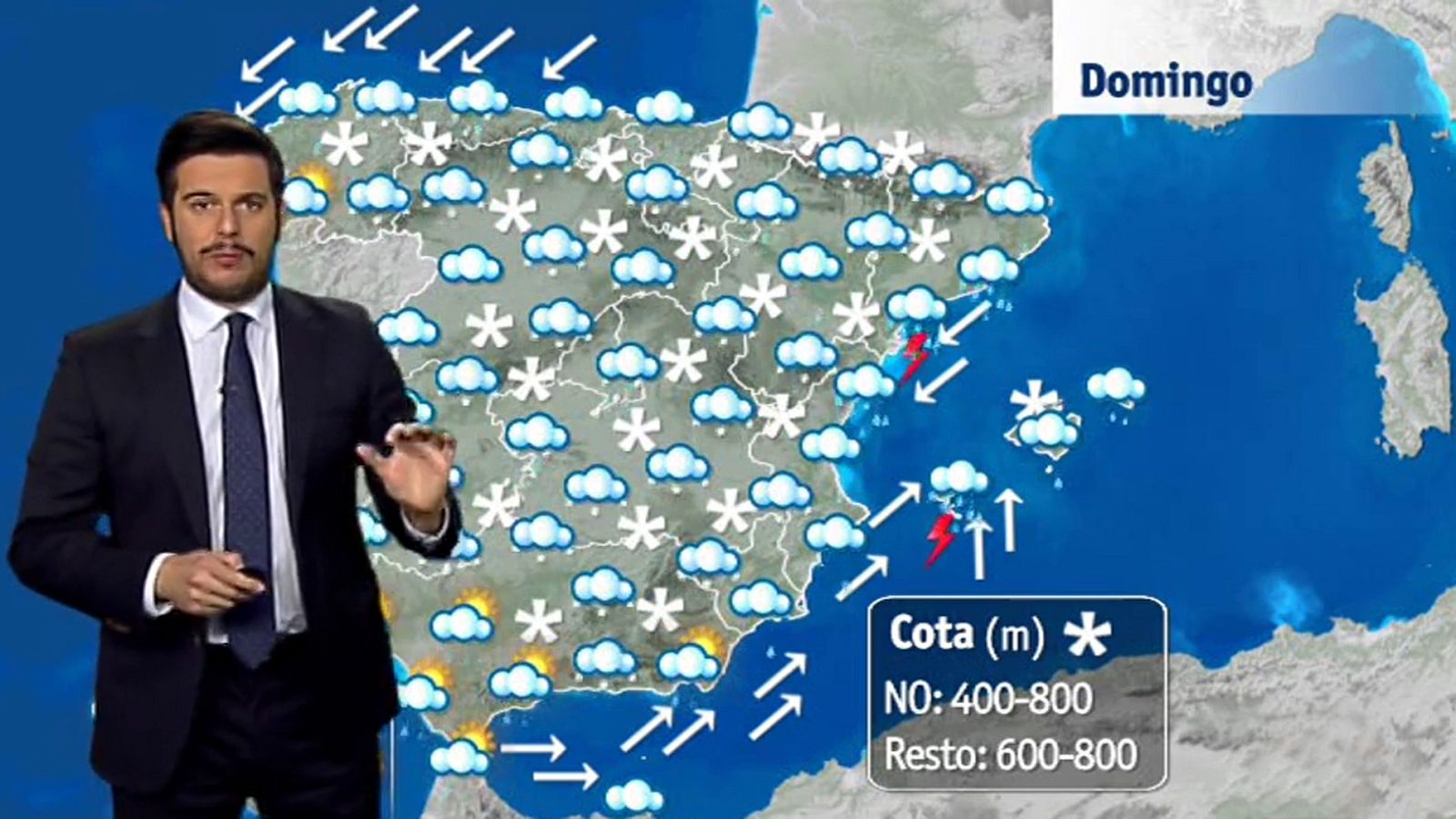 Nevadas en cotas relativamente bajas en gran parte de la península