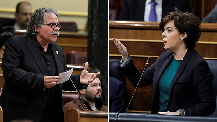 Especiales informativos - Sáenz de Santamaría insta a ERC a "facilitar un presidente que pueda serlo"