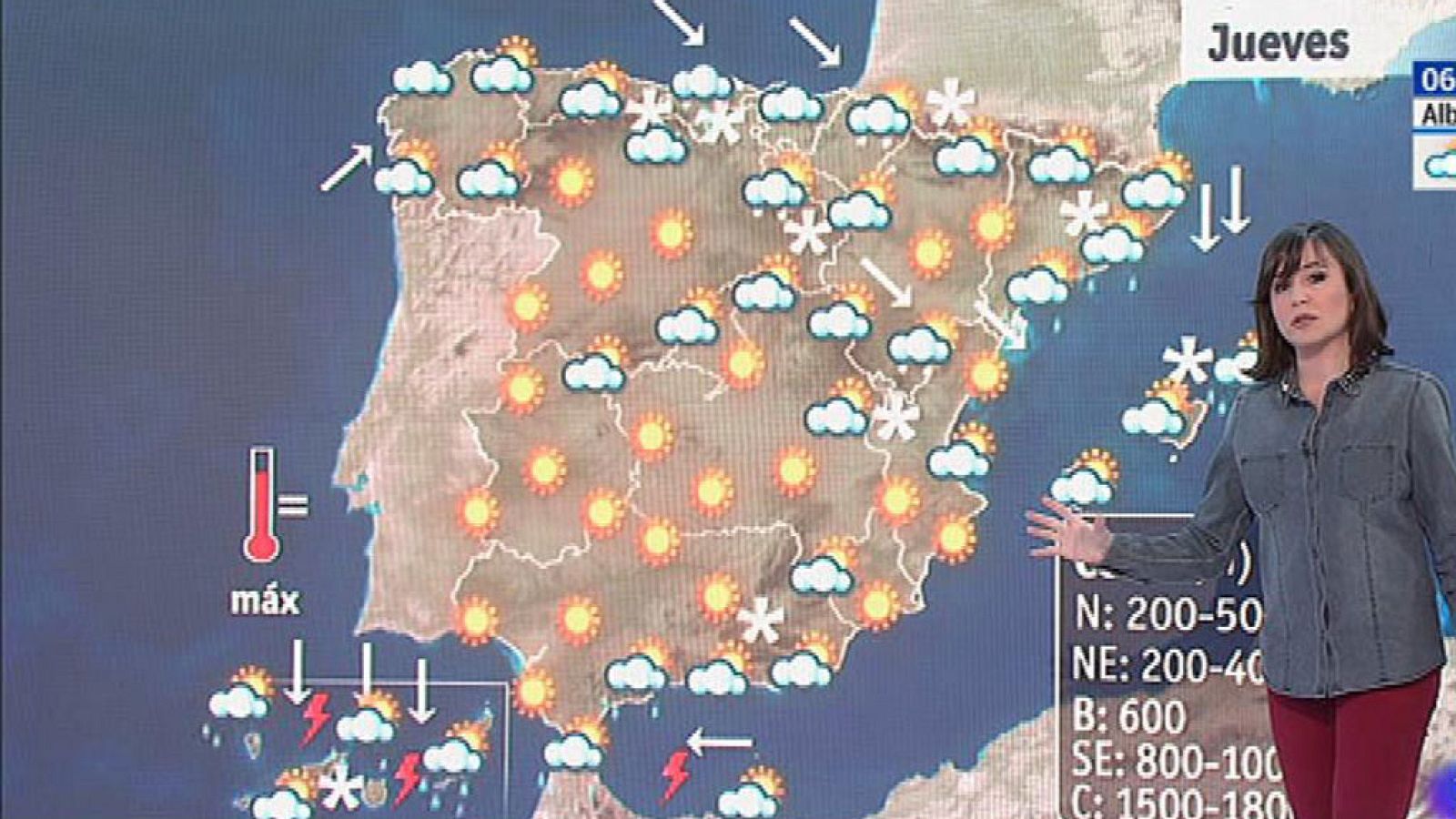 Este jueves, nevadas en cotas bajas en el Cantábrico y heladas en el interior peninsular